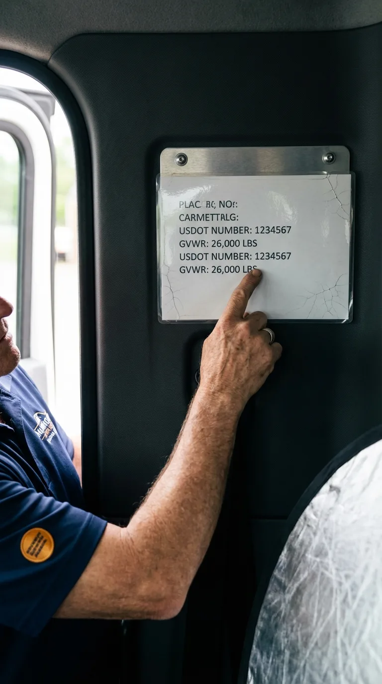 USDOT licensing placard verification in Crestview